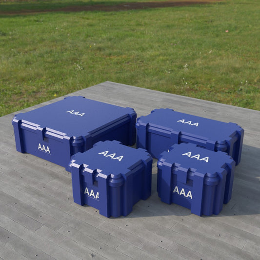 Filamelt AAA Batteriebox "Klappdeckel" – für 20 / 25 / 50 / 100 Batterien - 3D-Druck aus dem Westerwald