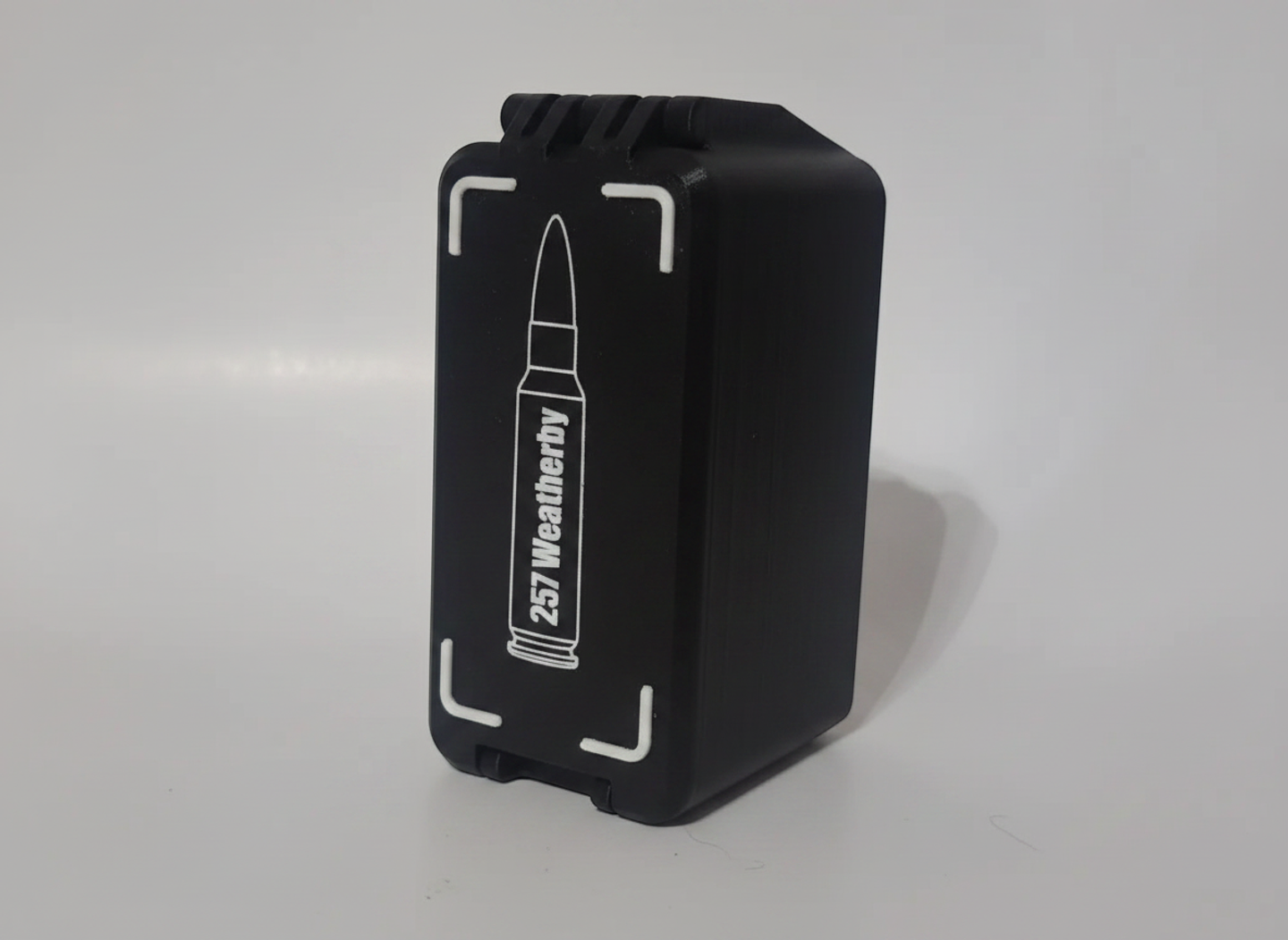 Filamelt Munitionsbox / 257 Weatherby Magnum / 'Klappdeckel' / Patronenbox, Ammo Box - 3D-Druck aus dem Westerwald