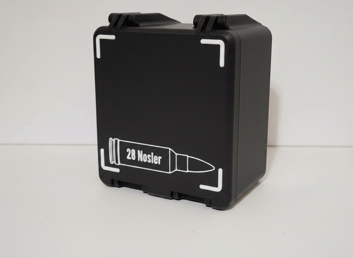 Filamelt Munitionsbox / 28 Nosler / 'Klappdeckel' / Patronenbox, Ammo Box - 3D-Druck aus dem Westerwald