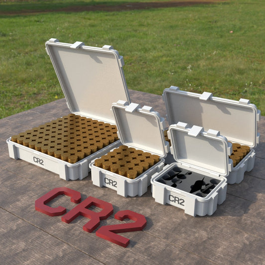 Filamelt CR2 Batteriebox "Klappdeckel" – für 20 / 25 / 50 / 100 Batterien - 3D-Druck aus dem Westerwald