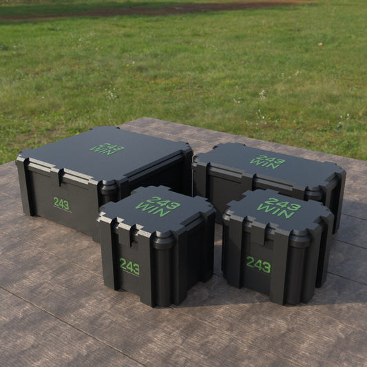Filamelt Munitionsbox / .243 Win / ‘Klappdeckel’  / Patronenbox, Ammo Box - 3D-Druck aus dem Westerwald
