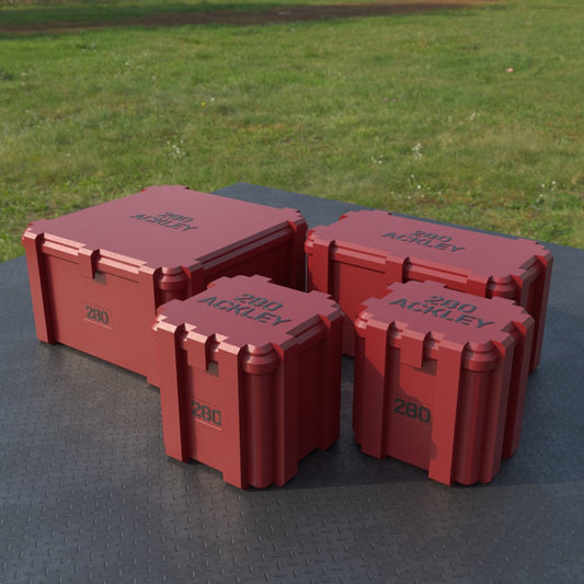 Filamelt Munitionsbox / .280 Ackley / ‘Klappdeckel’  / Patronenbox, Ammo Box - 3D-Druck aus dem Westerwald