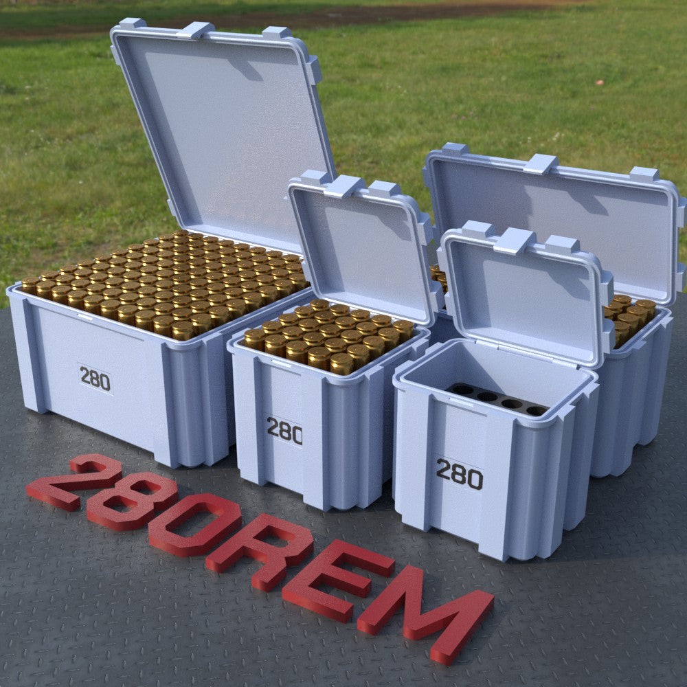 Filamelt Munitionsbox / .280 Remington / ‘Klappdeckel’  / Patronenbox, Ammo Box - 3D-Druck aus dem Westerwald