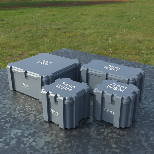 Filamelt Munitionsbox / 7mm WSM / ‘Klappdeckel’  / Patronenbox, Ammo Box - 3D-Druck aus dem Westerwald